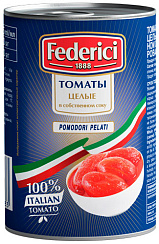 FEDERICI Whole peeled tomatoes Томаты очищенные целые в собственном соку 2650мл