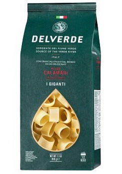 Макаронные изделия "Delverde" 0,5кг № 195 CALAMARI GIGANTI