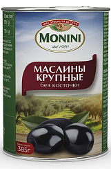 MONINI Маслины крупные без косточки, масса нетто 425мл/385г