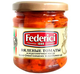 FEDERICI  Томаты вяленые в подсолнечном масле, масса нетто 180г