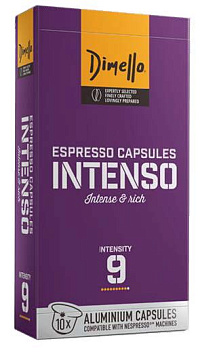DIMELLO Кофе натуральный жареный молотый в капсулах "Intenso" 56г (10шт х 5,6г)