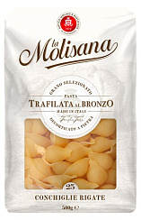 La Molisana изделия макаронные из твердых сортов пшеницы CONCHIGLIE RIGATE /  25  Ракушки рифленые, 500г
