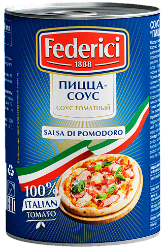 FEDERICI Pizza-sauce Соус томатный "Пицца-соус", 4100г, 4250 мл