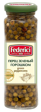 FEDERICI консервы овощные: Перец зеленый горошком консервированный 110г/110мл