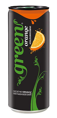GREEN Orange Напиток безалкогольный  сильногазированный с соком апельсина с низким содержанием сахара 0,33л