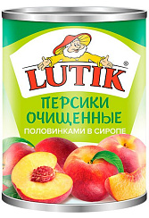 LUTIK Персики очищенные половинками в сиропе 3100мл