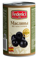FEDERICI Маслины без косточки, масса нетто 300г/314мл