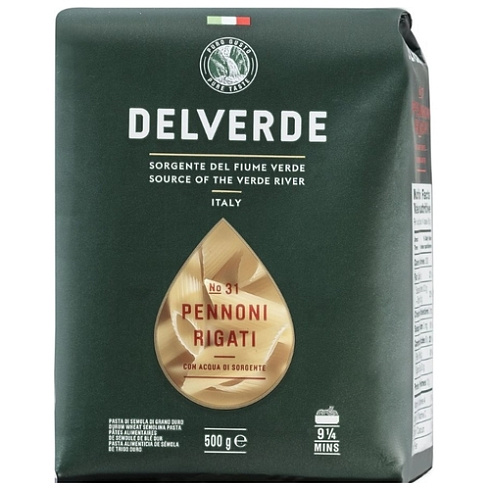 Макаронные изделия "Delverde" 0,5кг № 31 PENNONI RIGATI