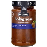 Helios Консервы растительно-мясные фаршевые пастеризованные. Соус томатный с говядиной "Salsa bolonesa", масса нетто 380г